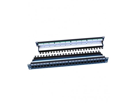 Hyperline PP3-19-24-8P8C-C6-110D Патч-панель 19", 1U, 24 порта RJ-45, категория 6, Dual IDC, ROHS