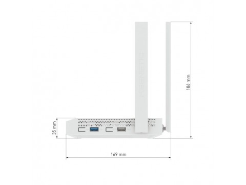 Гигабитный интернет-центр с двухдиапазонным Mesh Wi-Fi 6 AX1800 Keenetic