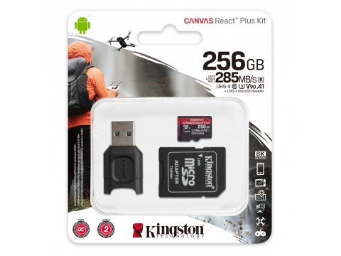 Карта памяти MicroSD 256GB Class 10 UHS-II A1 V90  Kingston MLPMR2/256GB