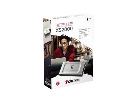 Внешний SSD диск 2Tb, Kingston SXS2000/2000GA, USB 3.2 Gen2x2, 2000R/2000W, кабель USB-C