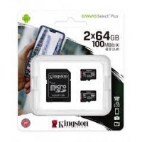 Карта памяти MicroSD 64GB Class 10 UHS-I Kingston SDCS2/64GB-2P1A