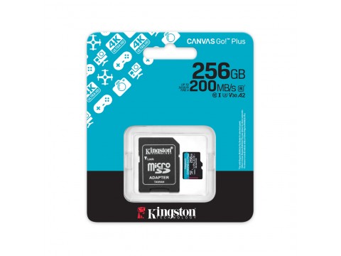 Карта памяти Kingston SDCG4/256GB Canvas Go Plus A2 U3 V30 256GB