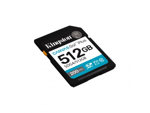 Карта памяти Kingston SDG4/512GB Canvas Go Plus Gen4 C10 UHS-I U3 V30 512GB
