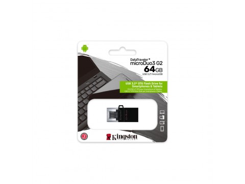 USB Флеш накопитель Kingston DTDUO3G2/64GB 64GB Чёрный