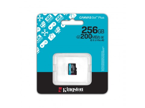 Карта памяти Kingston SDCG4/256GBSP Canvas Go Plus A2 U3 V30 256GB