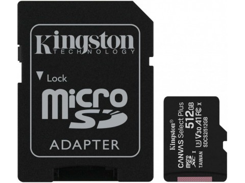 Карта памяти MicroSD 512GB Class 10 UHS-I Kingston SDCS2/512GB