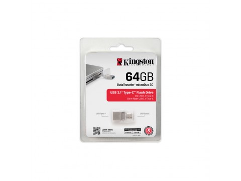 USB Флеш накопитель Kingston DTDUO3C/64GB 64GB Серебристый