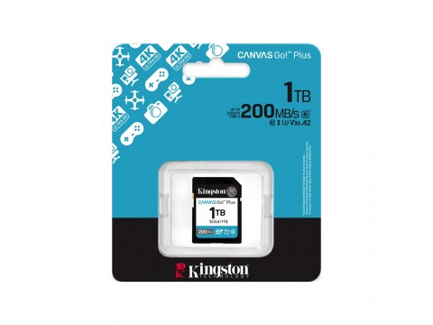 Карта памяти Kingston SDG4/1TB Canvas Go Plus Gen4 C10 UHS-I U3 V30 1TB