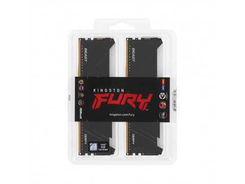 Комплект модулей памяти Kingston FURY Beast RGB KF432C16BB12AK2/32WP DDR4 32GB (Kit 2x16GB) 3200MHz