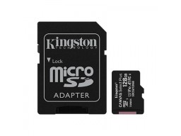 Карта памяти MicroSD 128GB Class 10 UHS-I A1 C10  Kingston SDCS2/128GB