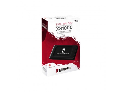 Внешний SSD диск 2Tb, Kingston SXS1000/2000GA, USB-A 3.2 Gen2, 1050R/1000W