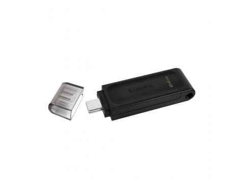 USB Флеш накопитель Kingston DT70/64GB 64GB Type-C Чёрный