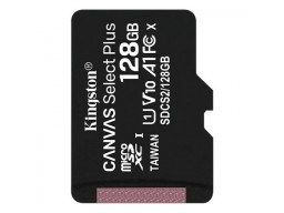 Карта памяти MicroSD 128GB Class 10 UHS-I A1 C10  Kingston SDCS2/128GBSP