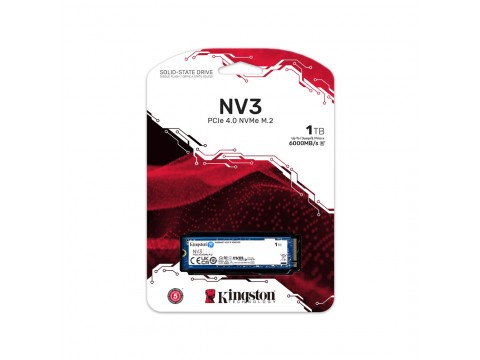 Твердотельный накопитель SSD Kingston NV3 SNV3S/1000GBK 1000GB M.2 NVMe PCIe 4.0x4 6000/4000Мб/сBULK
