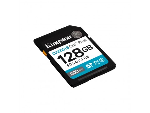 Карта памяти Kingston SDG4/128GB Canvas Go Plus Gen4 C10 UHS-I U3 V30 128GB