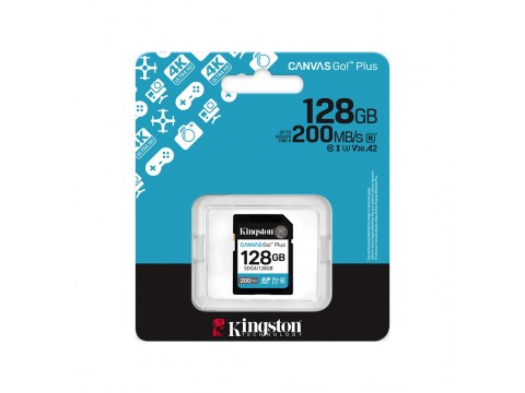 Карта памяти Kingston SDG4/128GB Canvas Go Plus Gen4 C10 UHS-I U3 V30 128GB