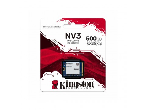 Твердотельный накопитель SSD 500Gb M.2 2230 Kingston SNV3SM3/500G, PCIe NVMe Gen 4x4, W3000/R5000