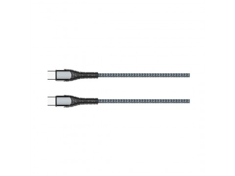 Интерфейсный кабель LDNIO Type-C to Type-C LC101 65W FDY 1м Серый