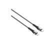Интерфейсный кабель LDNIO Type-C to Type-C LC101 65W FDY 1м Серый
