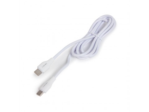 Интерфейсный кабель LDNIO Type-C to Type-C LC121-C 1м 65W Белый