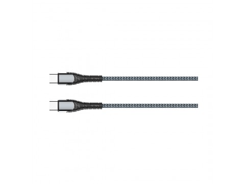 Интерфейсный кабель LDNIO Type-C to Type-C LC102 65W FDY 2м Серый