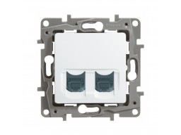 Двойная розетка RJ45 категория 6 UTP Legrand Etika белый