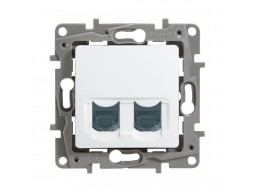 Двойная розетка RJ 45 категория 5е UTP Legrand Etika белый