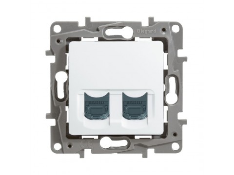Двойная розетка RJ 45 категория 5е UTP Legrand Etika белый