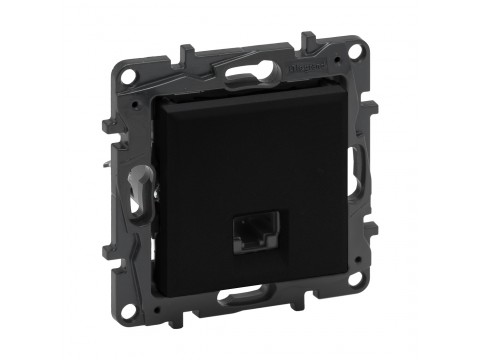 Информационная розетка одинарная Niloe Step RJ45 Кат.6e UTP Чёрный