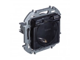 Розетка 2К+З IP 44 с откидной крышкой и шторками 16 А 250 В Legrand Inspiria 673743 антрацит