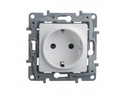 Розетка 2К+З со шторками 16 А 250 В Legrand Etika белый