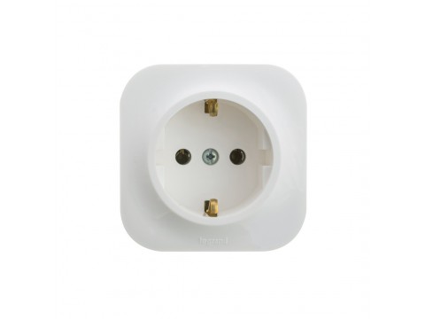 Розетка с зк Legrand Forix 16A 250В IP20 накладная белый