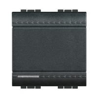Legrand L4005M2A LivingLight Кнопка с автоматическими клемами, размер 2 модуля, цвет антрацит