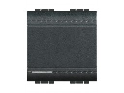 Legrand L4005M2A LivingLight Кнопка с автоматическими клемами, размер 2 модуля, цвет антрацит
