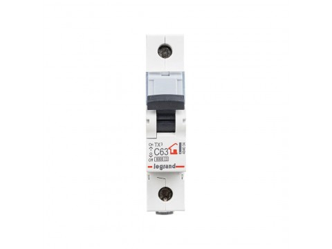 Автоматический выключатель Legrand 404034 1П C63A TX3 6000 6kA