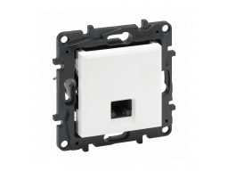 Информационная розетка одинарная Niloe Step RJ45 Кат.5e UTP Белый