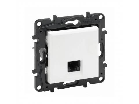 Информационная розетка одинарная Niloe Step RJ45 Кат.5e UTP Белый