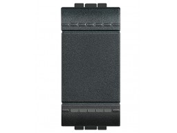 Legrand L4005A LivingLight Кнопка с автоматическими клемами, размер 1 модуль, цвет антрацит