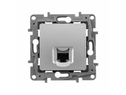 Информационная розетка RJ45 категория 5 UTP Legrand 672441 Etika алюминий