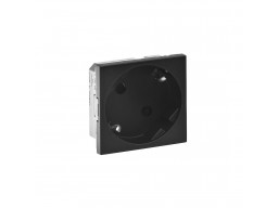 Розетка электрическая Legrand Mosaic 2к+З чёрный