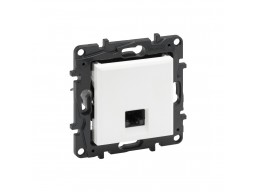 Информационная розетка одинарная Niloe Step RJ45 Кат.6e UTP Белый