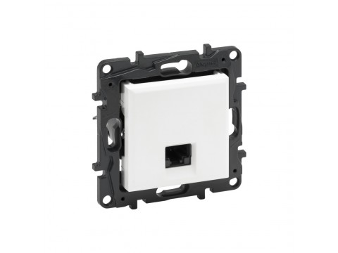 Информационная розетка одинарная Niloe Step RJ45 Кат.6e UTP Белый