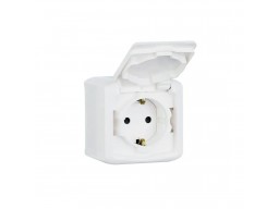 Розетка с крышкой Legrand Forix 16A 250В IP44 накладная белый