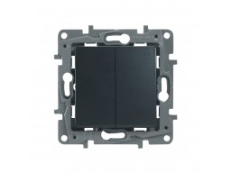 Переключатель двухклавишный Legrand 672612 Etika 10 A 250 В антрацит