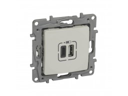 Розетка USB Niloe Тип А+C Слоновая кость