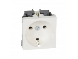 Legrand 077210 Mosaic Розетка 2К+З нем.ст.в/заж.