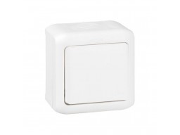 Выключатель без фиксации (кнопка) Legrand Forix 6A 250В IP44 накладной белый