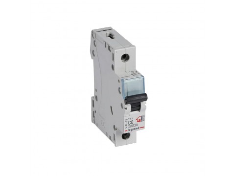 Автоматический выключатель Legrand 404025 1П C 6A TX3 6000 6kA