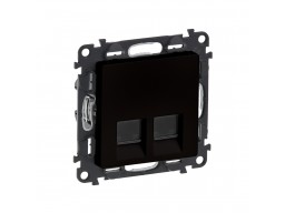 Информационная розетка двойная Legrand Valena Life RJ45 Кат.6 UTP с лиц. пан. антрацит
