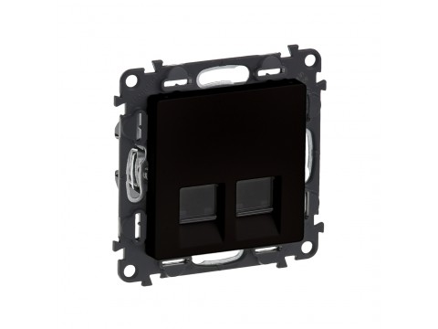 Информационная розетка двойная Legrand Valena Life RJ45 Кат.6 UTP с лиц. пан. антрацит